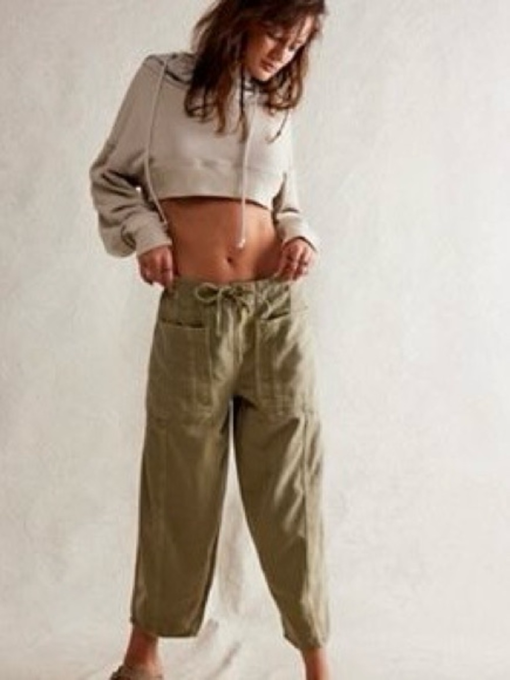NWT Free People We The Free Silverton Pull-On Barrel Jeans size large